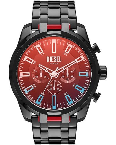 DIESEL Chronograph Quartz Watch With Stainless Steel Strap Dz4589 - Red