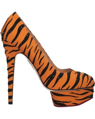 Charlotte Olympia Court Shoes - Orange