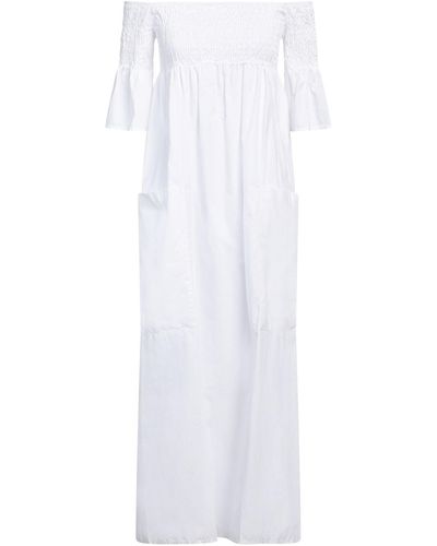 Imperial Ivory Midi Dress Cotton - White