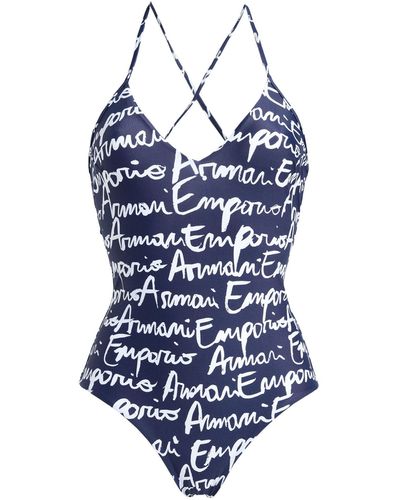 Emporio Armani One-piece Swimsuit - Blue