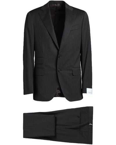 Caruso Lead Suit Wool, Elastane - Black