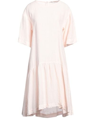 Cappellini By Peserico Light Midi Dress Linen - Pink