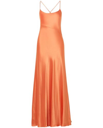 Galvan London Maxi Dress - Orange