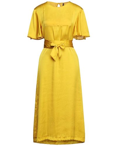 Manila Grace Midi Dress - Yellow