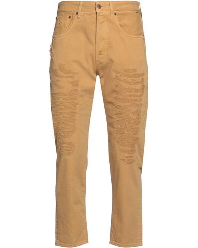 People Camel Jeans Cotton - Natural
