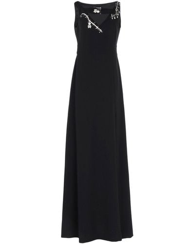 Boutique Moschino Maxi Dress Triacetate, Polyester - Black