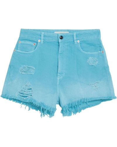 Semicouture Denim Shorts - Blue