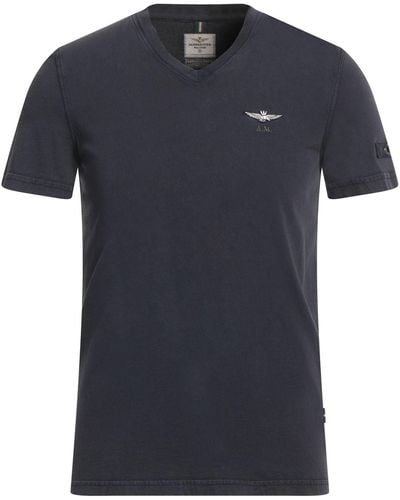 Aeronautica Militare Blu Cotton Men's T-Shirt