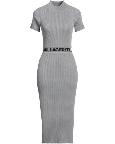 Karl Lagerfeld Vestido midi - Gris
