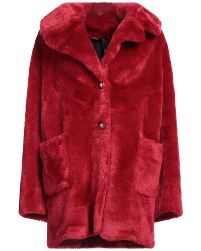 DISTRETTO 12 Shearling- & Kunstfell - Rot