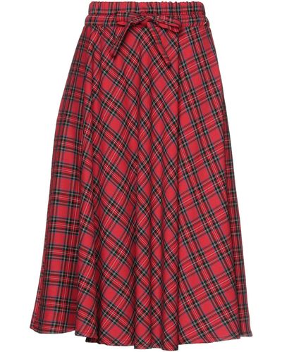 Souvenir Clubbing Midi Skirt - Red