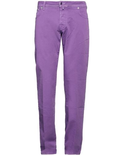 Jacob Coh?n Trousers Cotton, Elastane - Purple