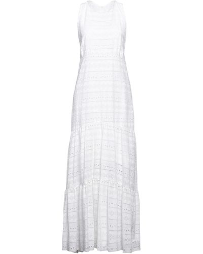 Black Coral Maxi Dress - White