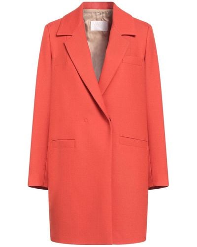 Annie P Overcoat & Trench Coat - Orange