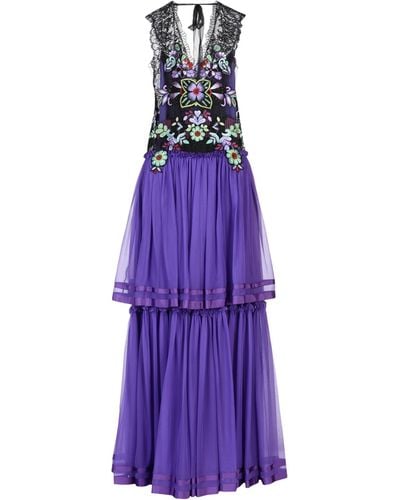 Alberta Ferretti Maxi Dress - Purple