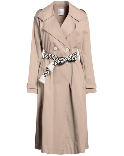 Lafty Lie Overcoat & Trench Coat - Natural