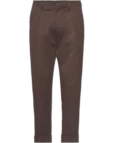 Angelo Nardelli Cropped Pants - Brown