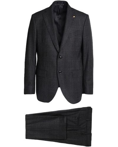 Sartoria Latorre Steel Suit Virgin Wool, Cashmere - Black