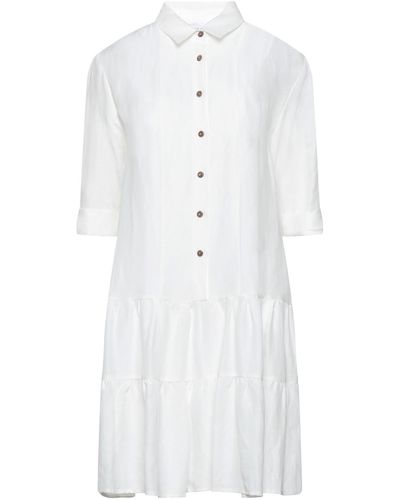 Caractere Short Dress - White