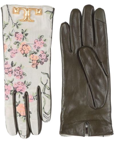 Tory Burch T Monogram Jacquard Toggle Gloves