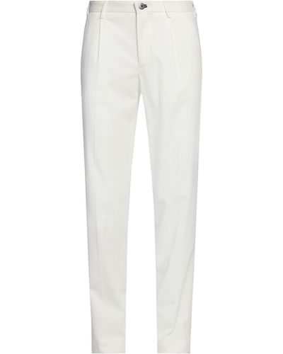 Incotex Trousers Cotton, Lyocell, Elastane - White
