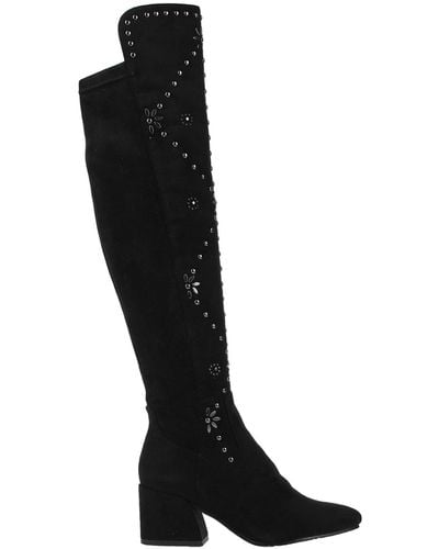 CafeNoir Knee Boots - Black