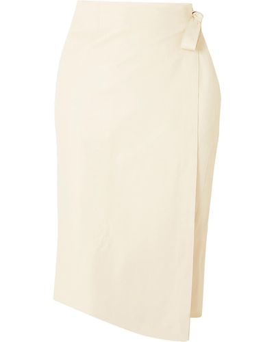 Envelope Midi Skirt - White