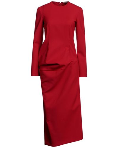 The Row Midi Dress - Red