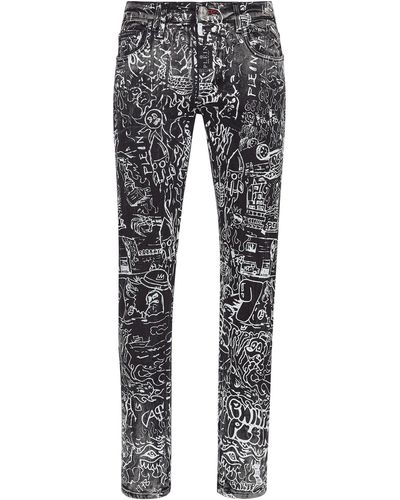 Philipp Plein Pantalon en jean - Gris