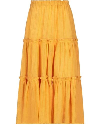 Lisa Marie Fernandez Midi Skirt - Orange