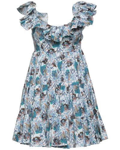 WEILI ZHENG Mini Dress - Blue