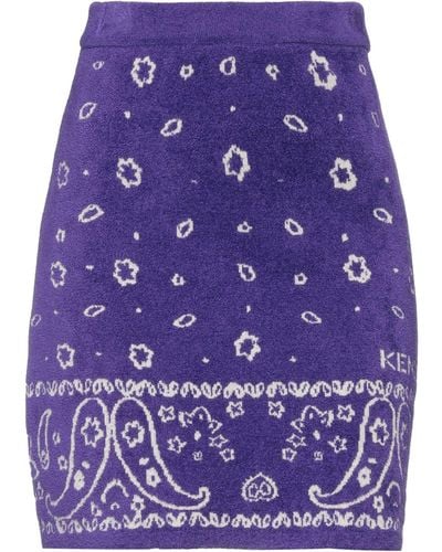 KENZO Mini Skirt - Purple