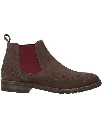 Antica Cuoieria Dark Ankle Boots Leather - Brown