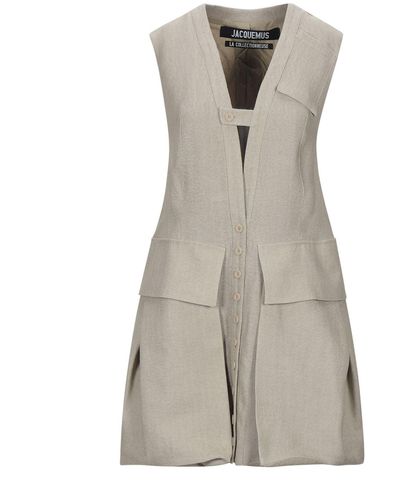 Jacquemus Mini Dress Silk, Cotton - Gray