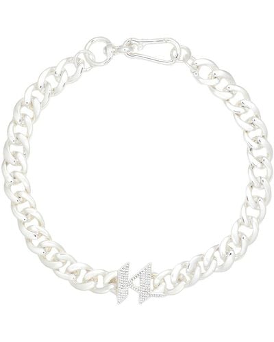 KARL LAGERFELD K/MONOGRAM CHAIN PAVE BRACELET, Silver Women's Bracelet