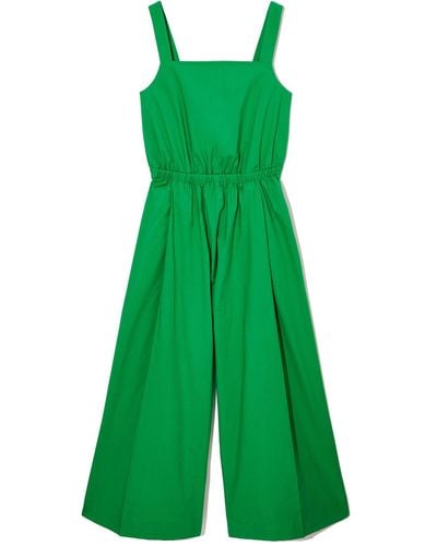 COS Bow-back Wide-leg Jumpsuit - Green