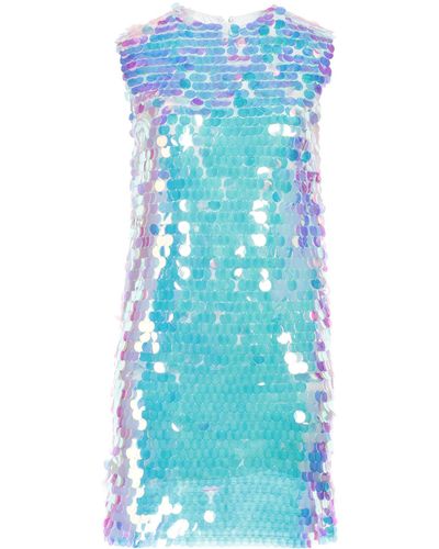 Nina Ricci Azure Mini Dress Polyester - Blue