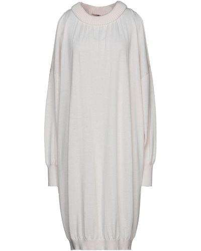 Nude Short Dress - White