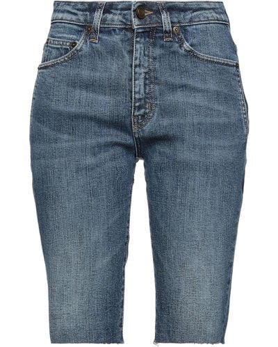 Saint Laurent Shorts Jeans - Blu