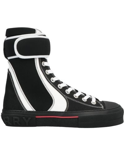 Burberry High-top Touch-strap Trainers - Black