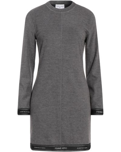 Isabelle Blanche Mini Dress - Gray
