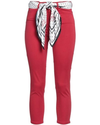 Guess Cropped Trousers - Red