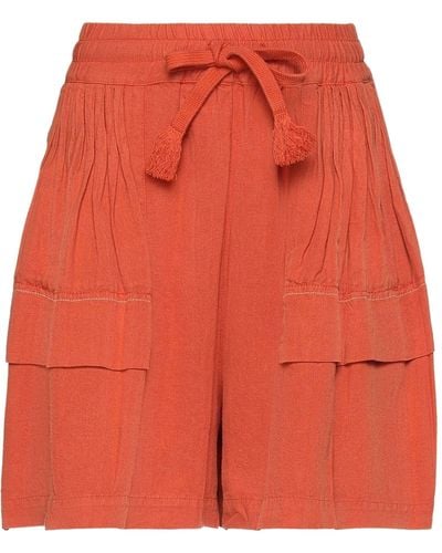 High Shorts & Bermuda Shorts - Orange