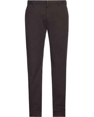 ZEGNA Dark Trousers Cotton, Elastane - Grey