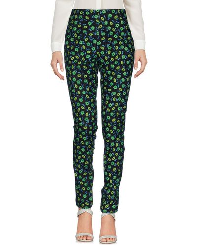Prada - Floral Print Slim-fit Pants - Women - Cotton/spandex/elastane - 38 - Green