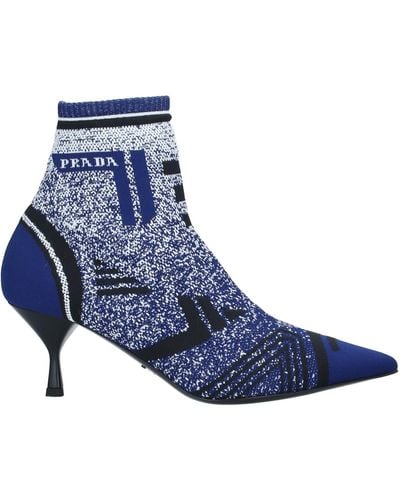 Prada Sock-style Ankle Boots - Blue