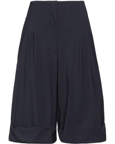 MSGM Midnight Shorts & Bermuda Shorts Virgin Wool, Elastane - Blue