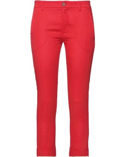 L'Autre Chose Cropped Trousers - Red