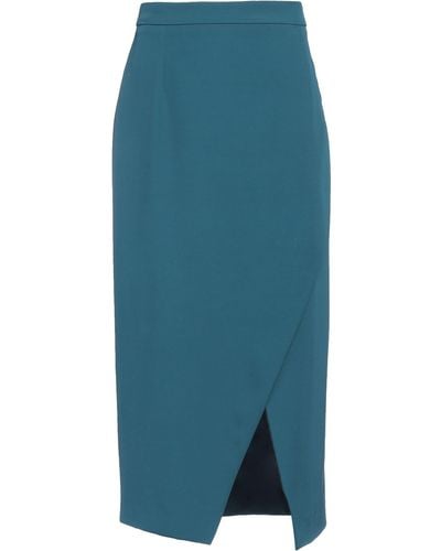 Jijil Deep Jade Midi Skirt Polyester, Elastane - Blue