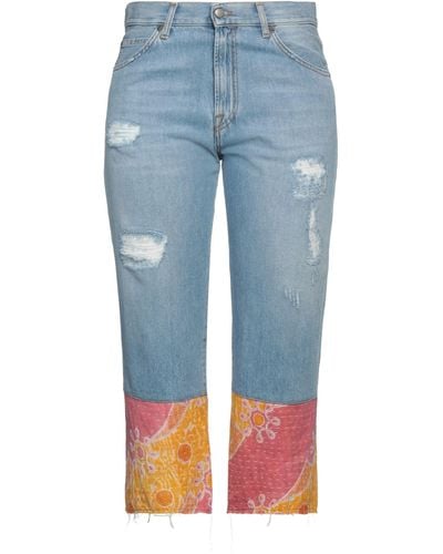 Roy Rogers Cropped Jeans - Blau